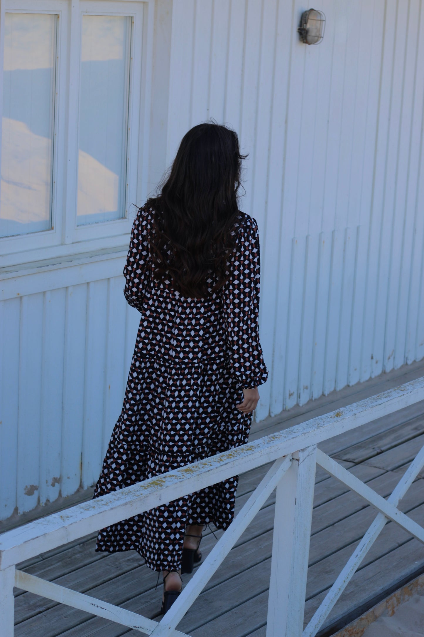 Vestido comprido estampado