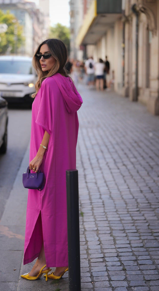 Vestido de punto con capucha