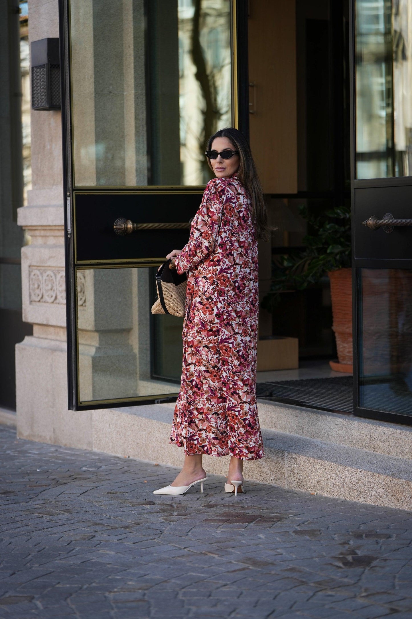 Vestido comprido estampado