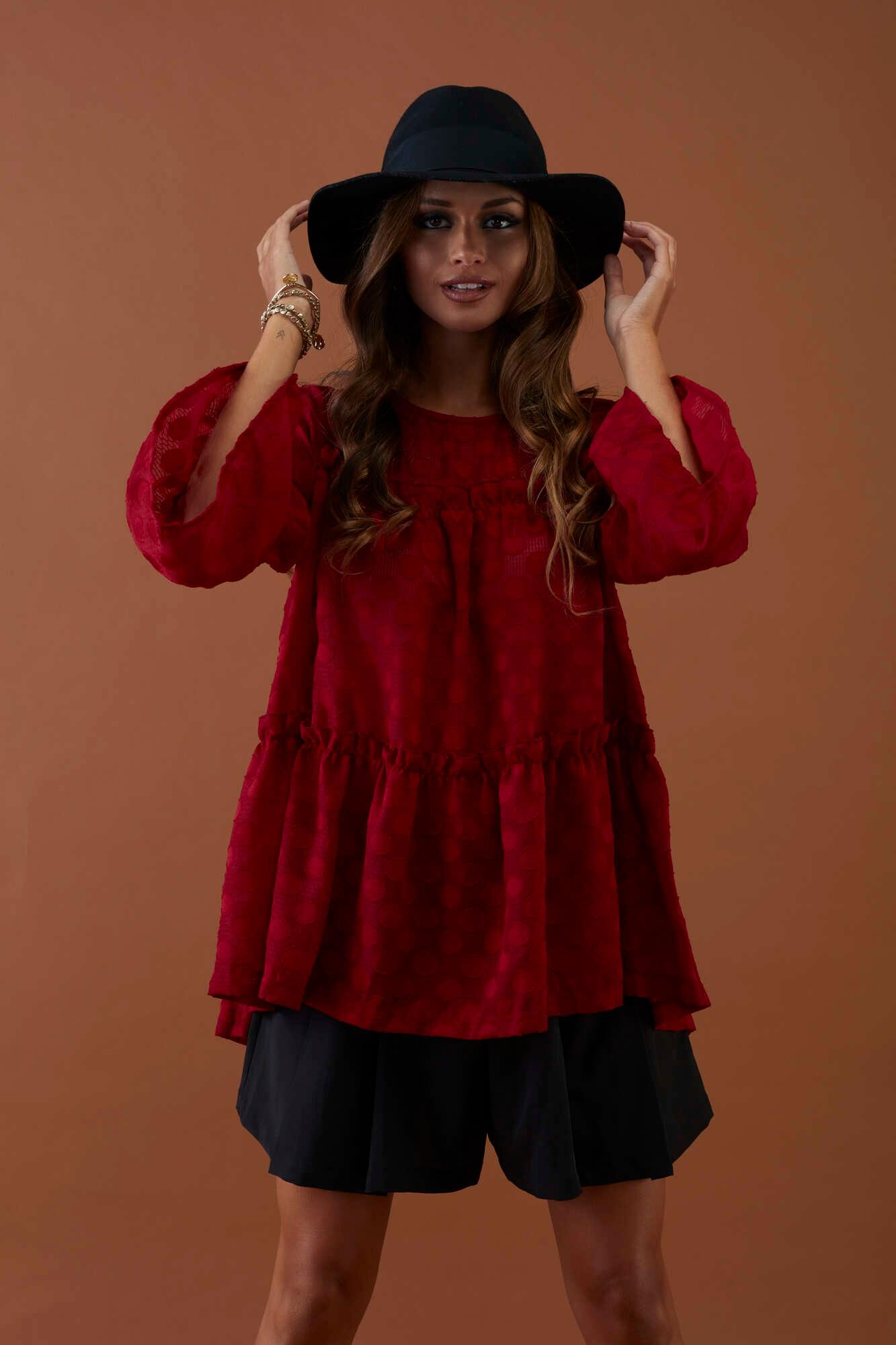 Blusa com folhos