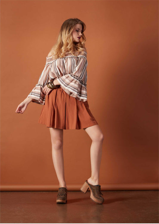 Blouse en lin avec nœud