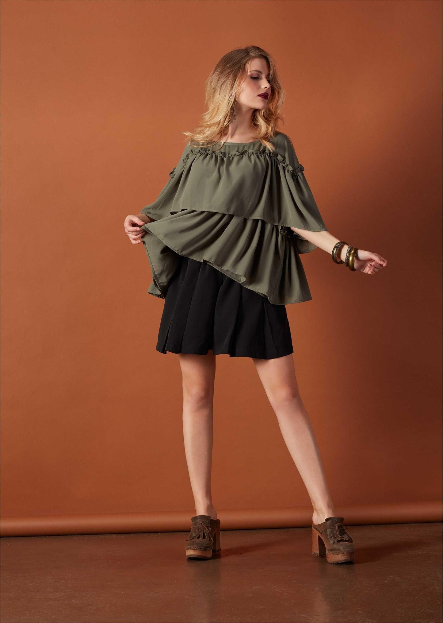 Blusa folhos