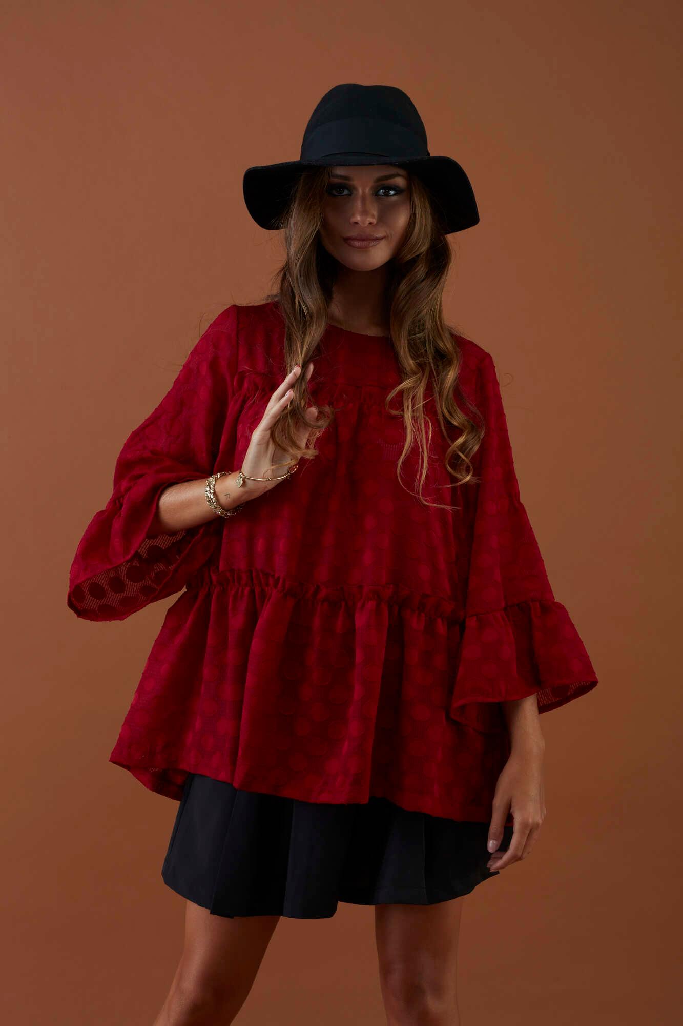 Blusa com folhos