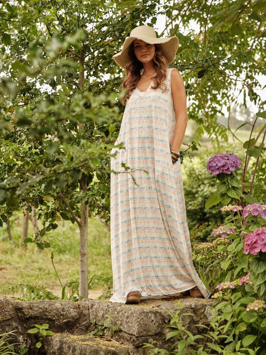 Robe longue en maille