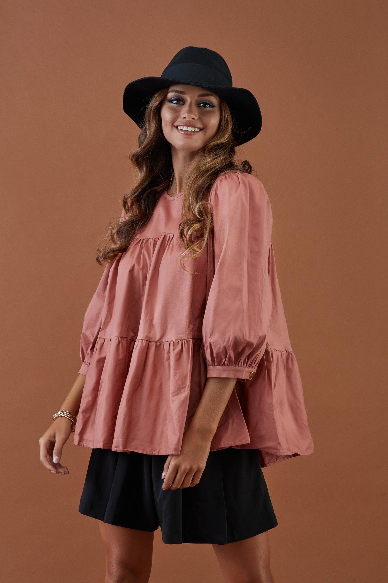Blusa com manga balão
