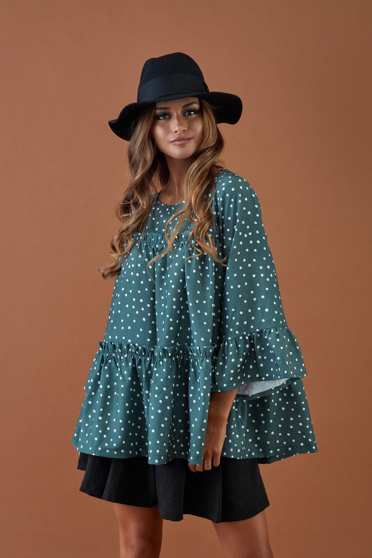 Blusa com folhos