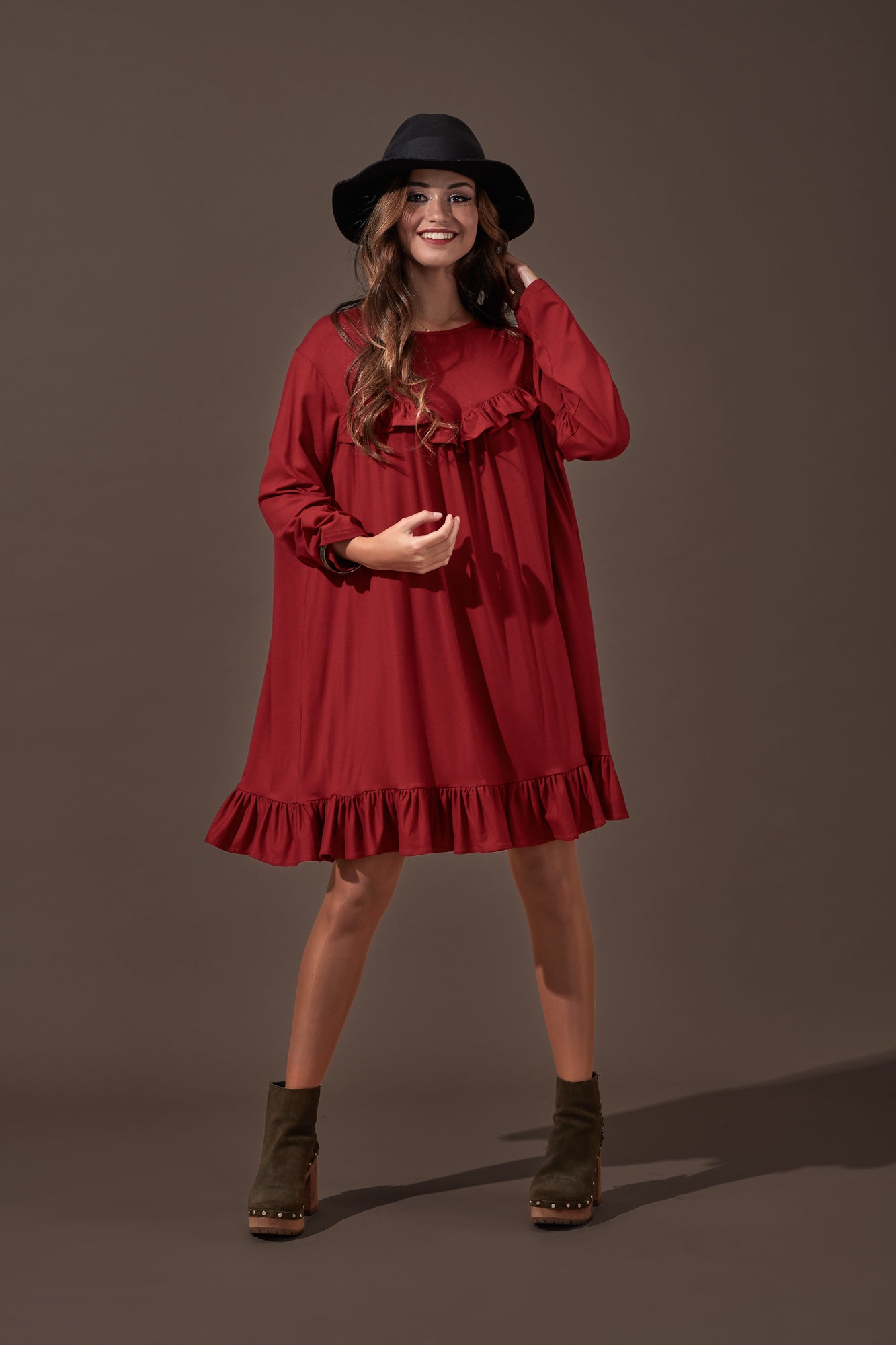 Vestido curto em malha