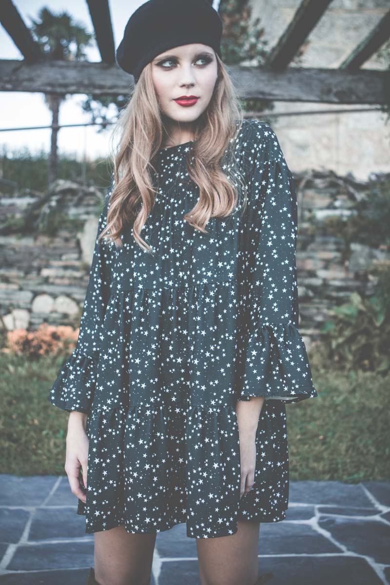 Blouse with stars print
