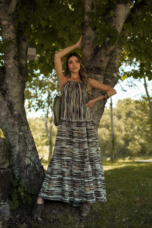 Long dress with straps