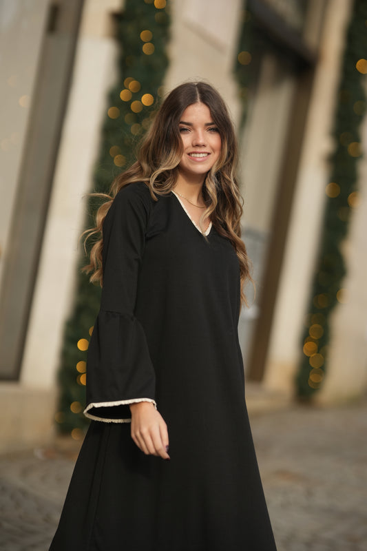 Long dress with lace