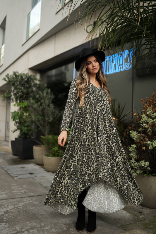 Asymmetrical long dress