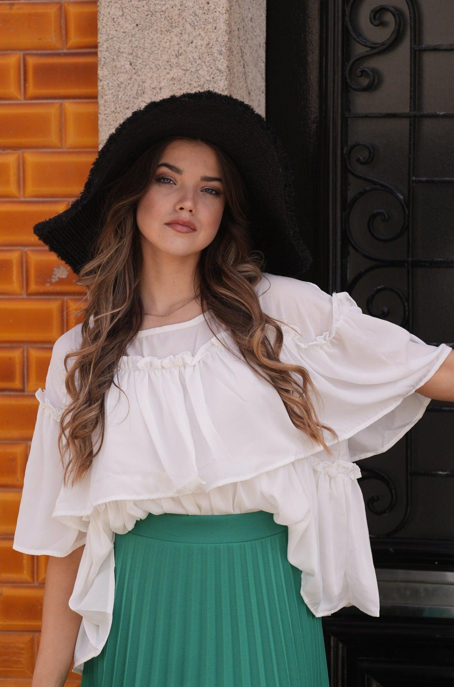 Blusa folhos