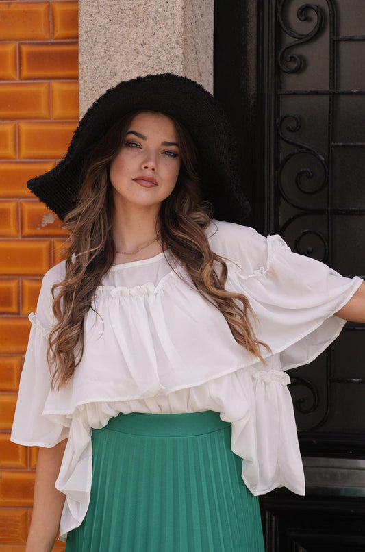 Blouse à volants