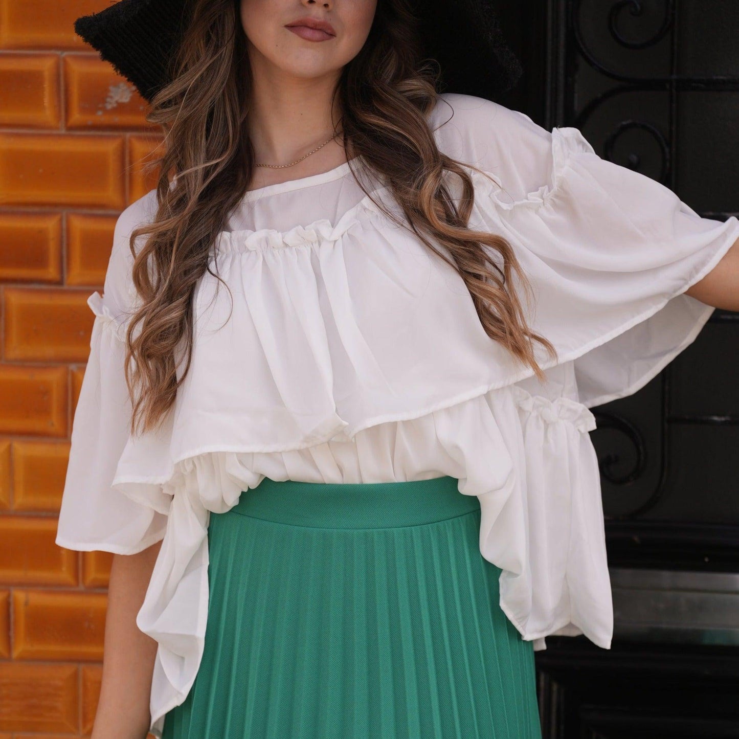 Blusa folhos