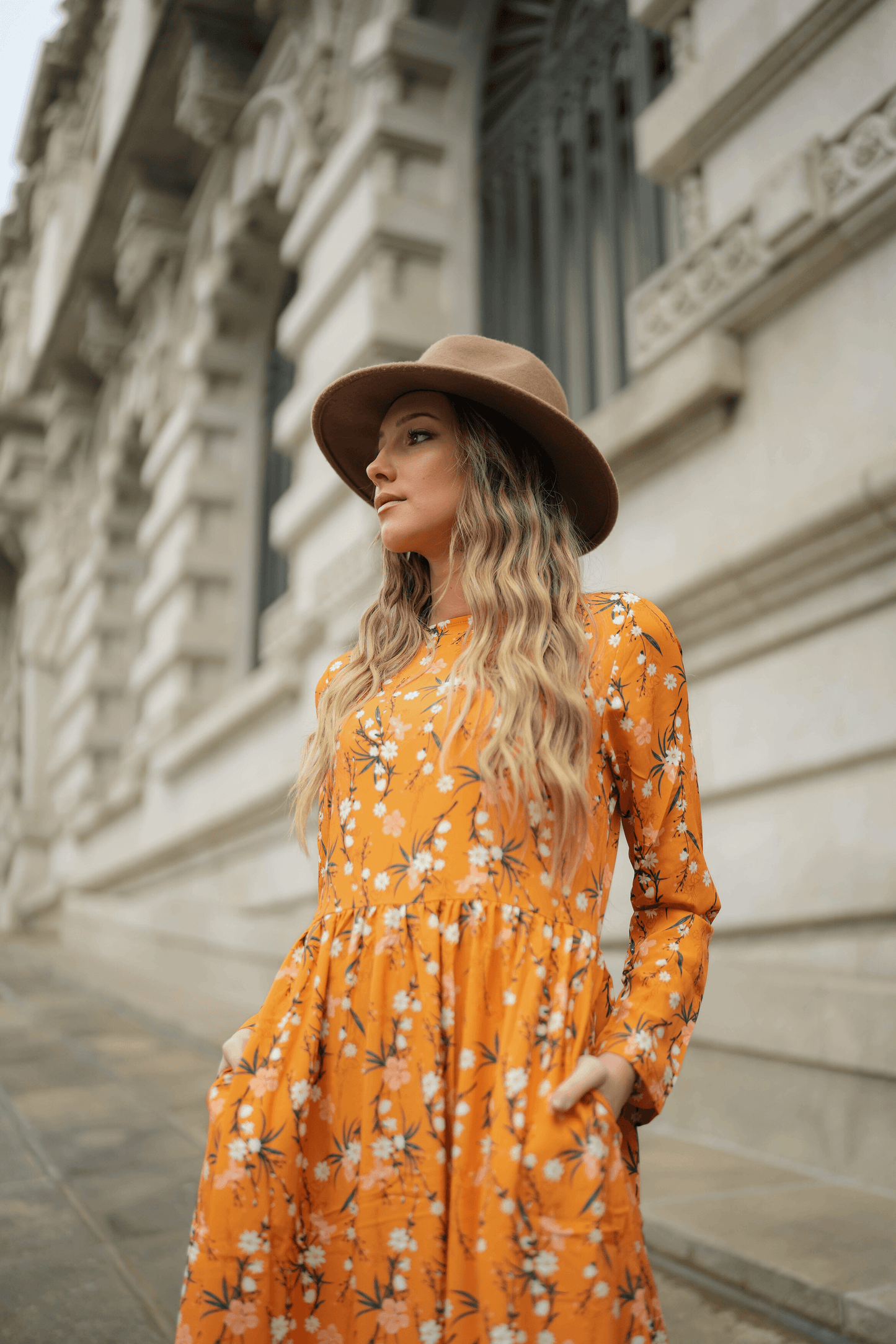 Vestido comprido estampado