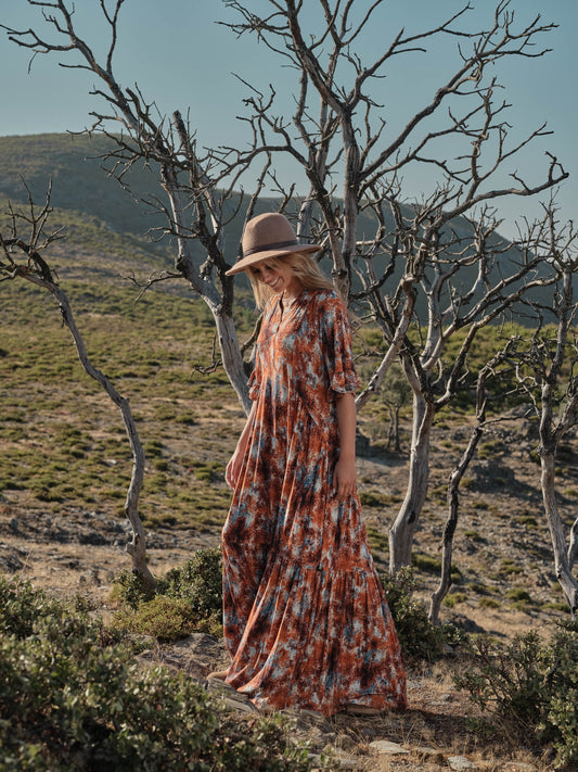 printed long dress