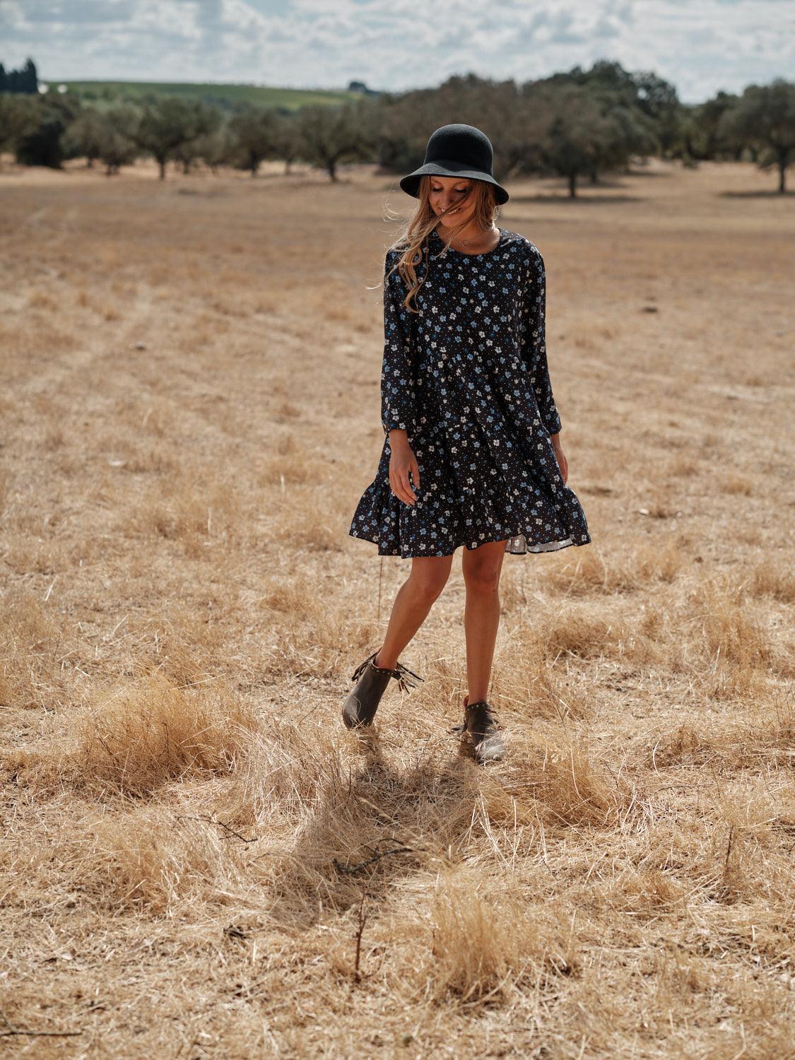 Vestido curto estampado