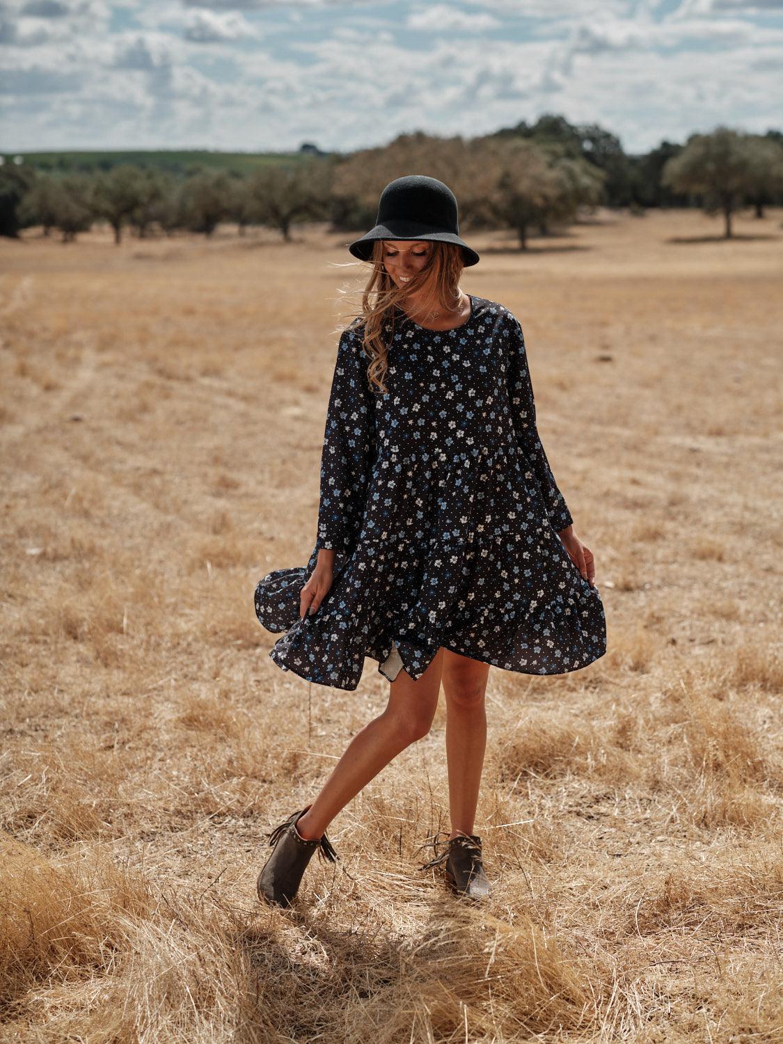 Vestido curto estampado
