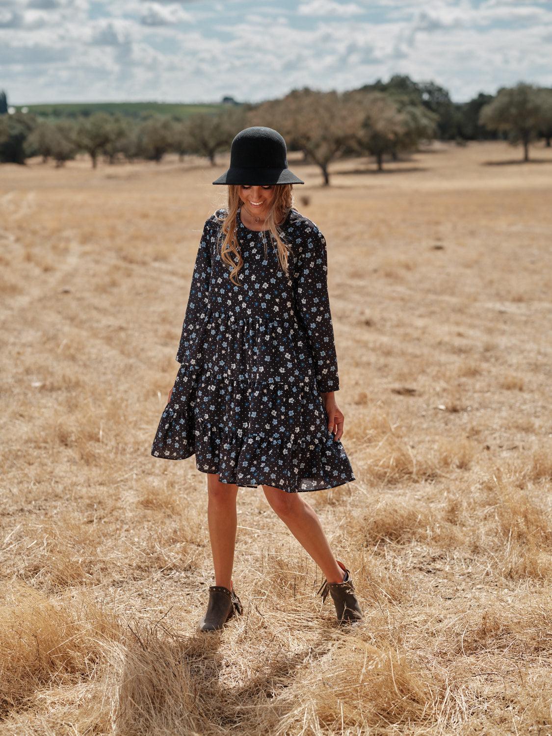 Vestido curto estampado