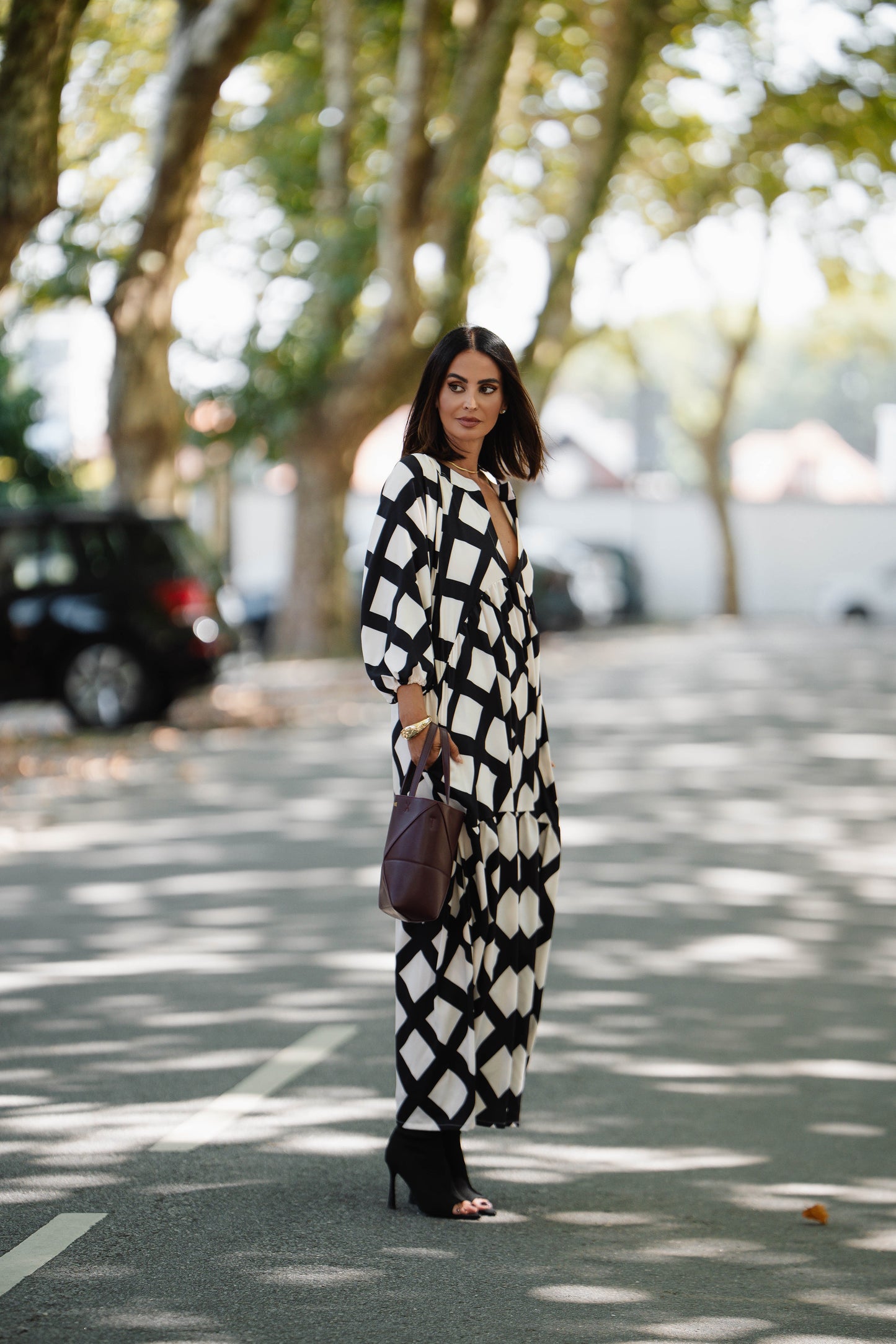 Vestido comprido estampado
