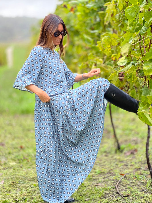 Vestido comprido estampado