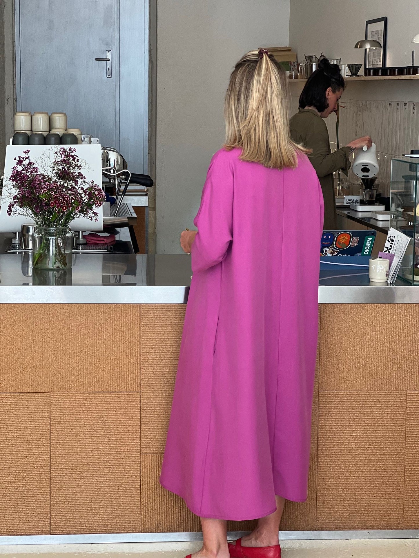 Vestido midi de viscosa