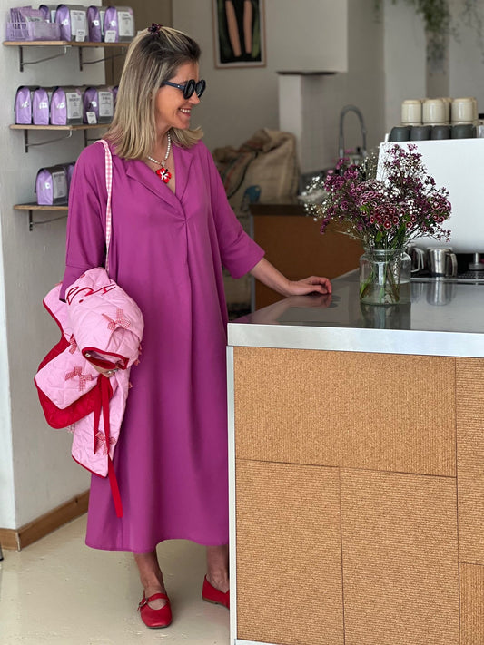 Vestido midi em viscose