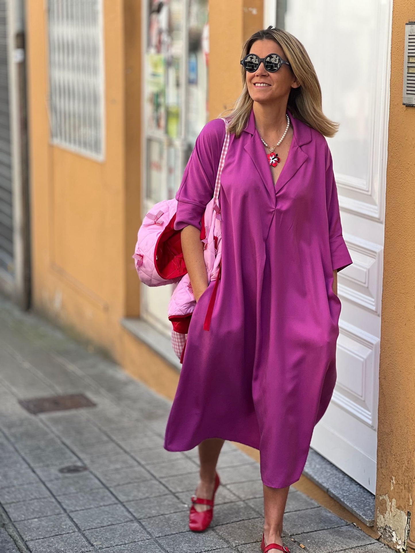 Vestido midi de viscosa