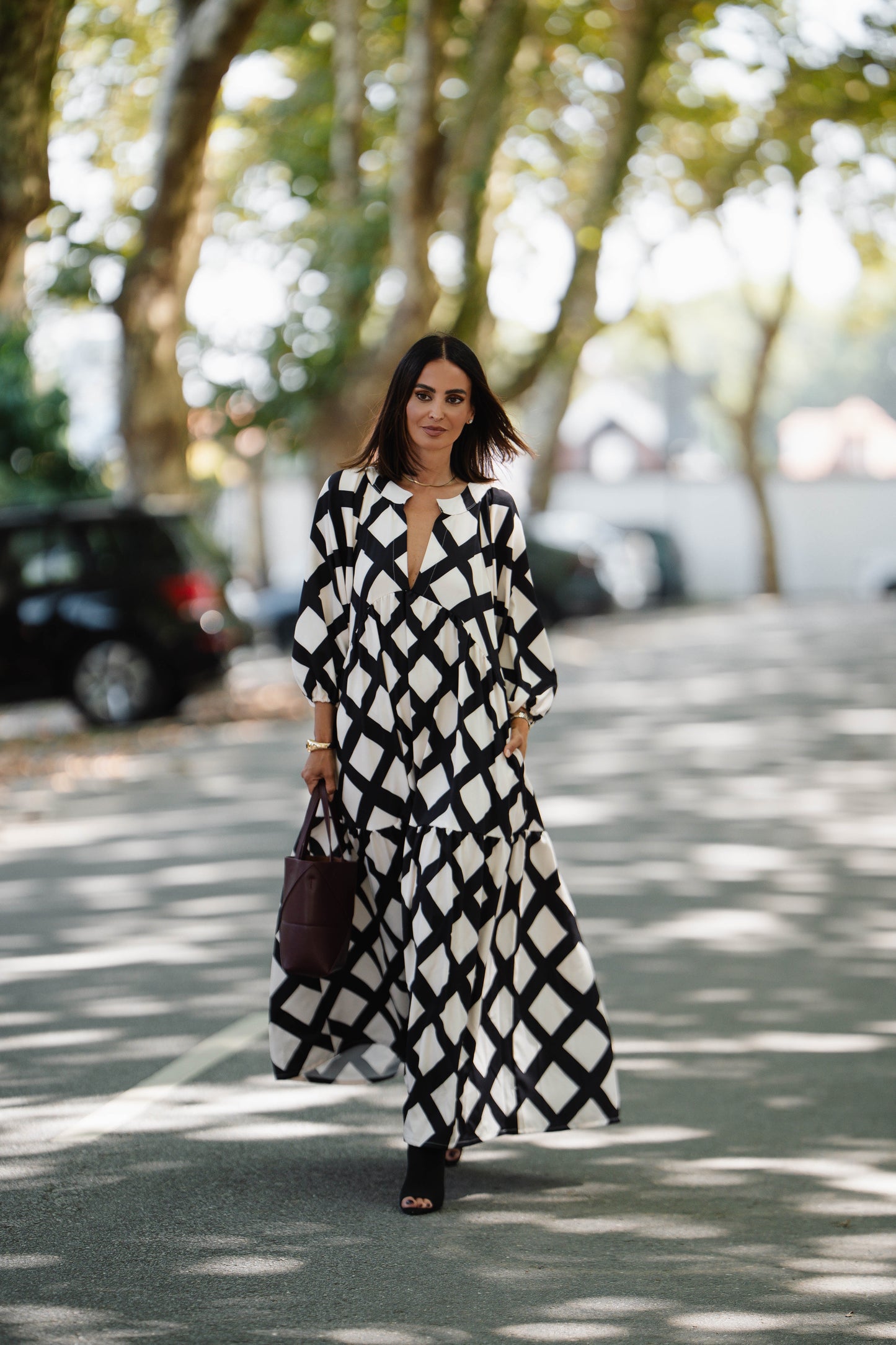 Vestido comprido estampado