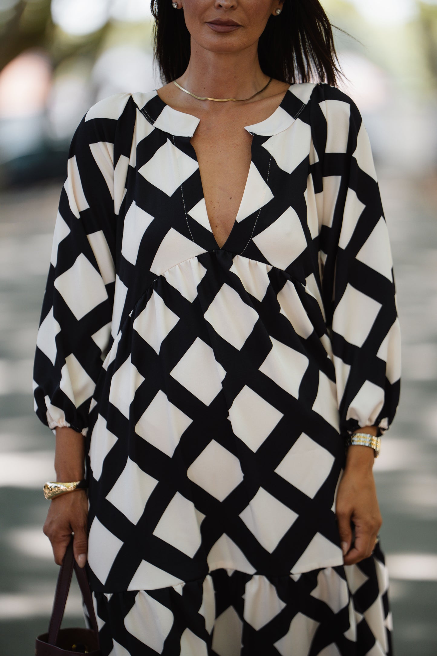 Vestido comprido estampado