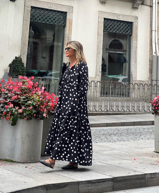 Vestido comprido estampado