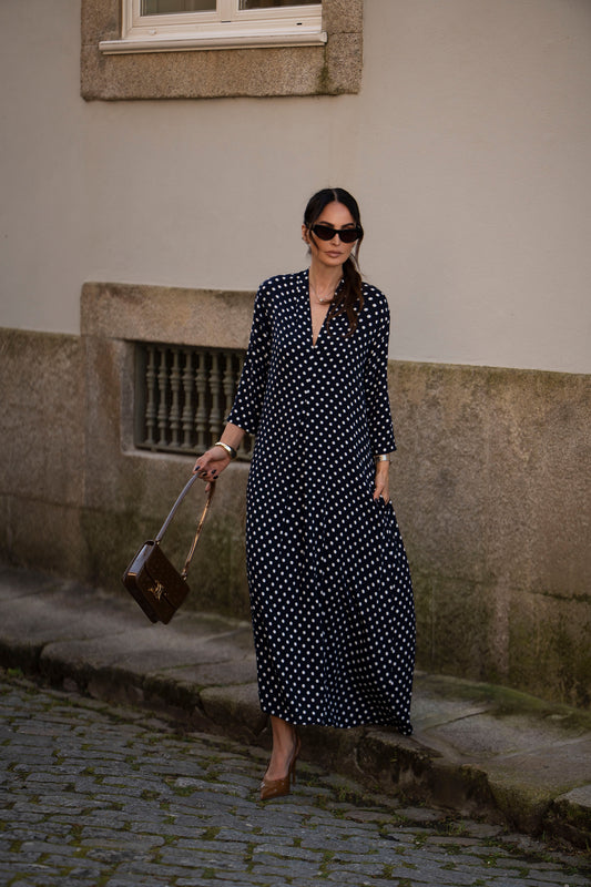 Vestido comprido estampado