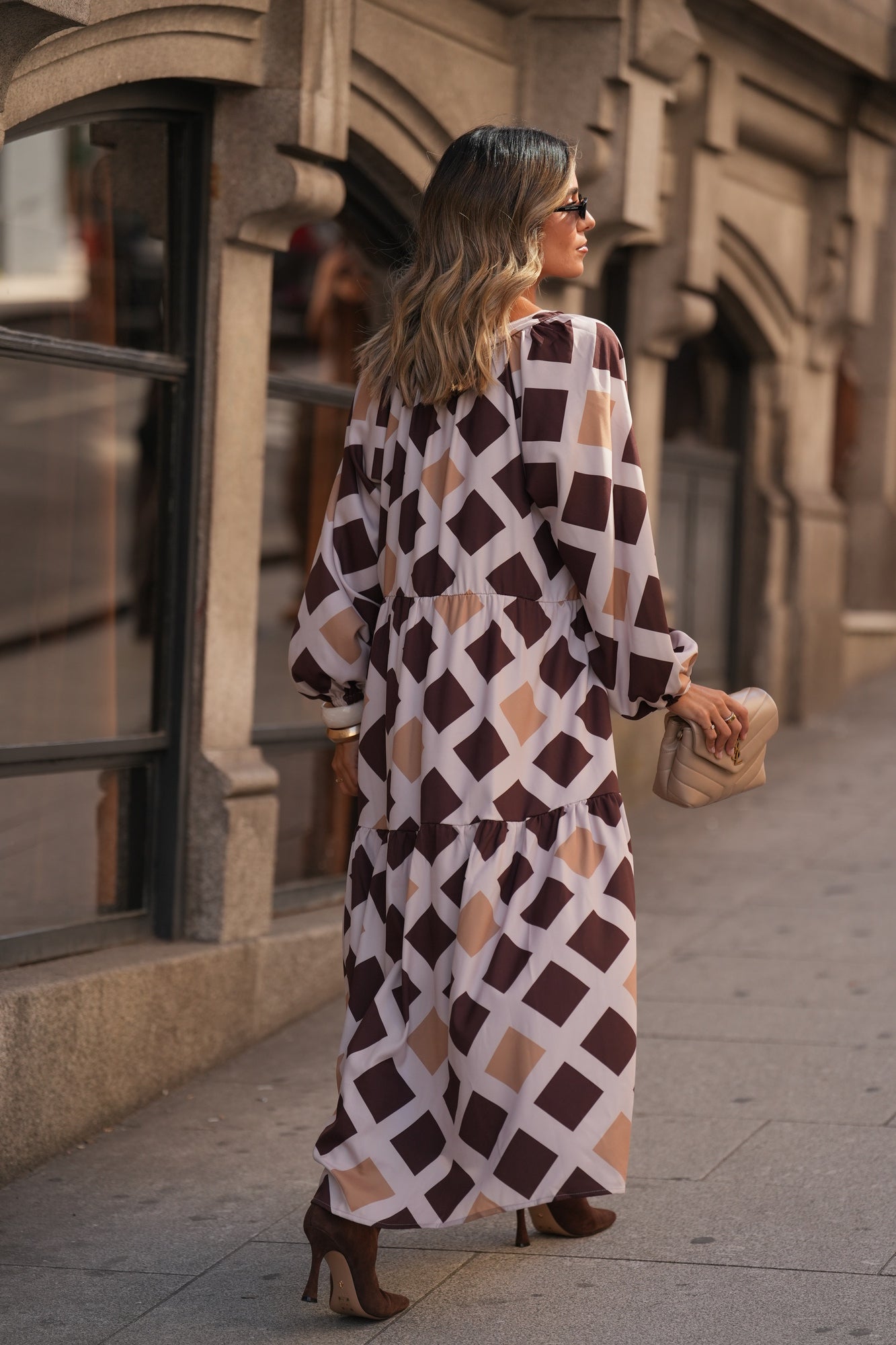 Long printed dress