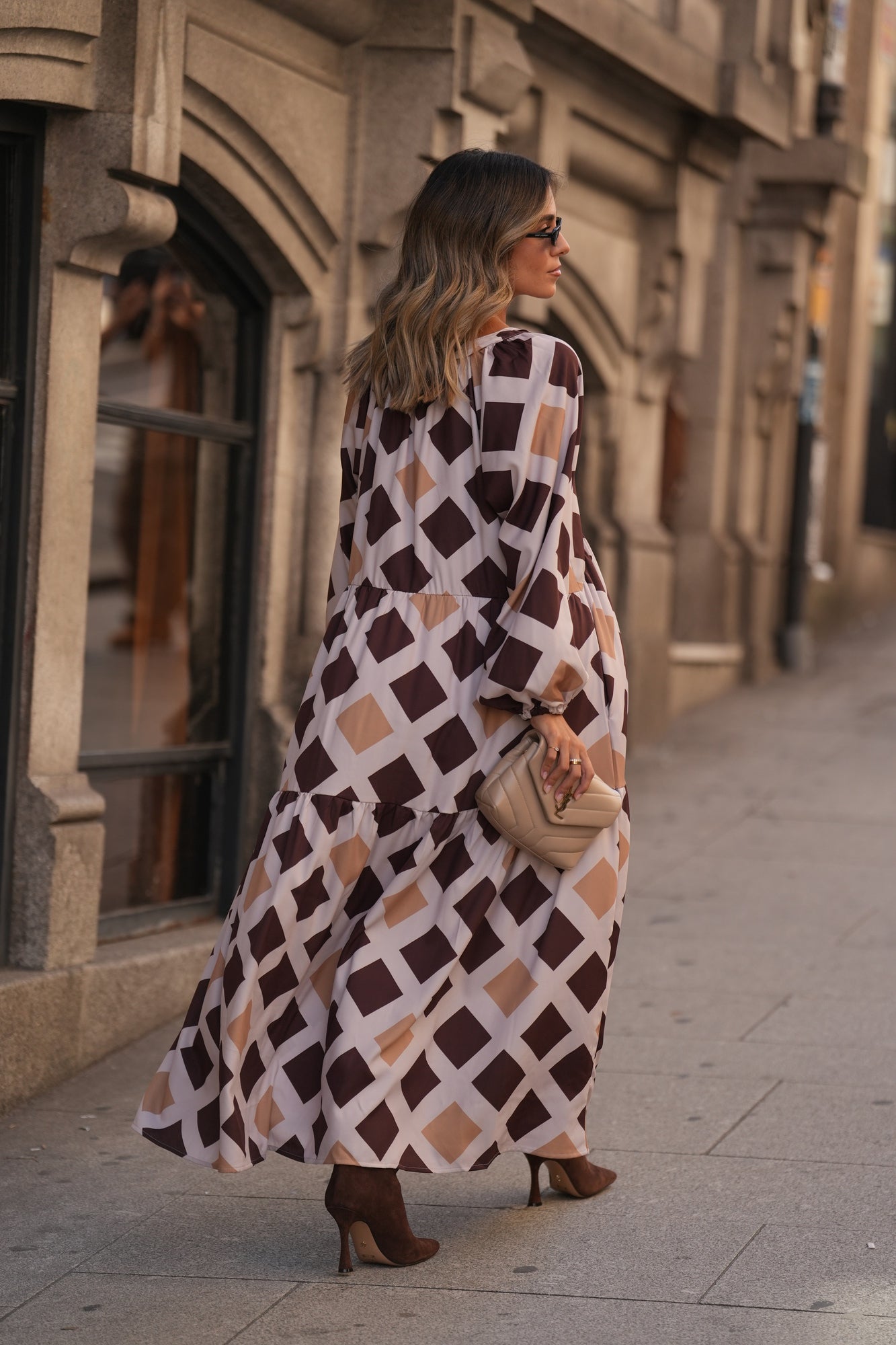 Long printed dress