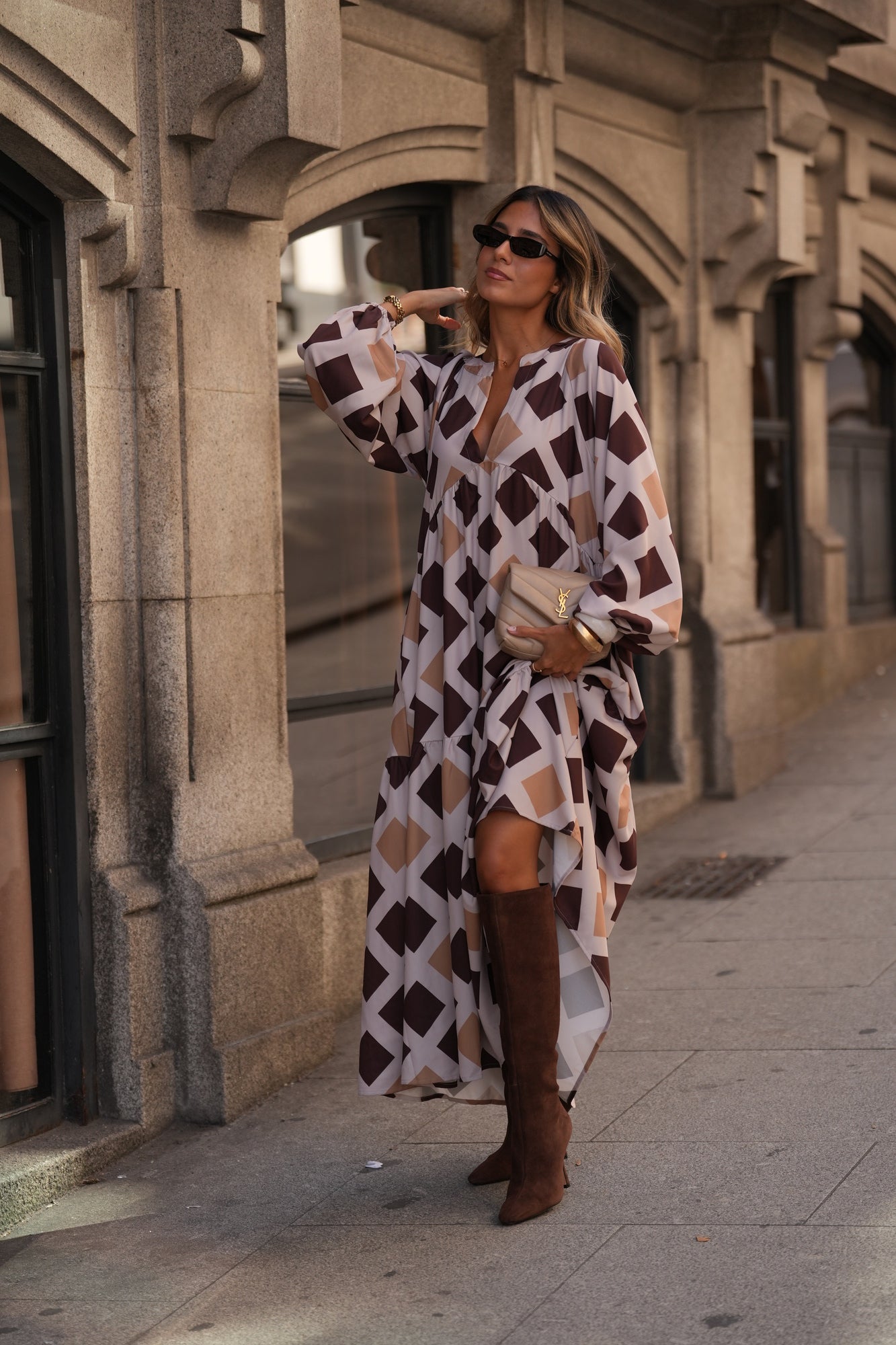 Long printed dress