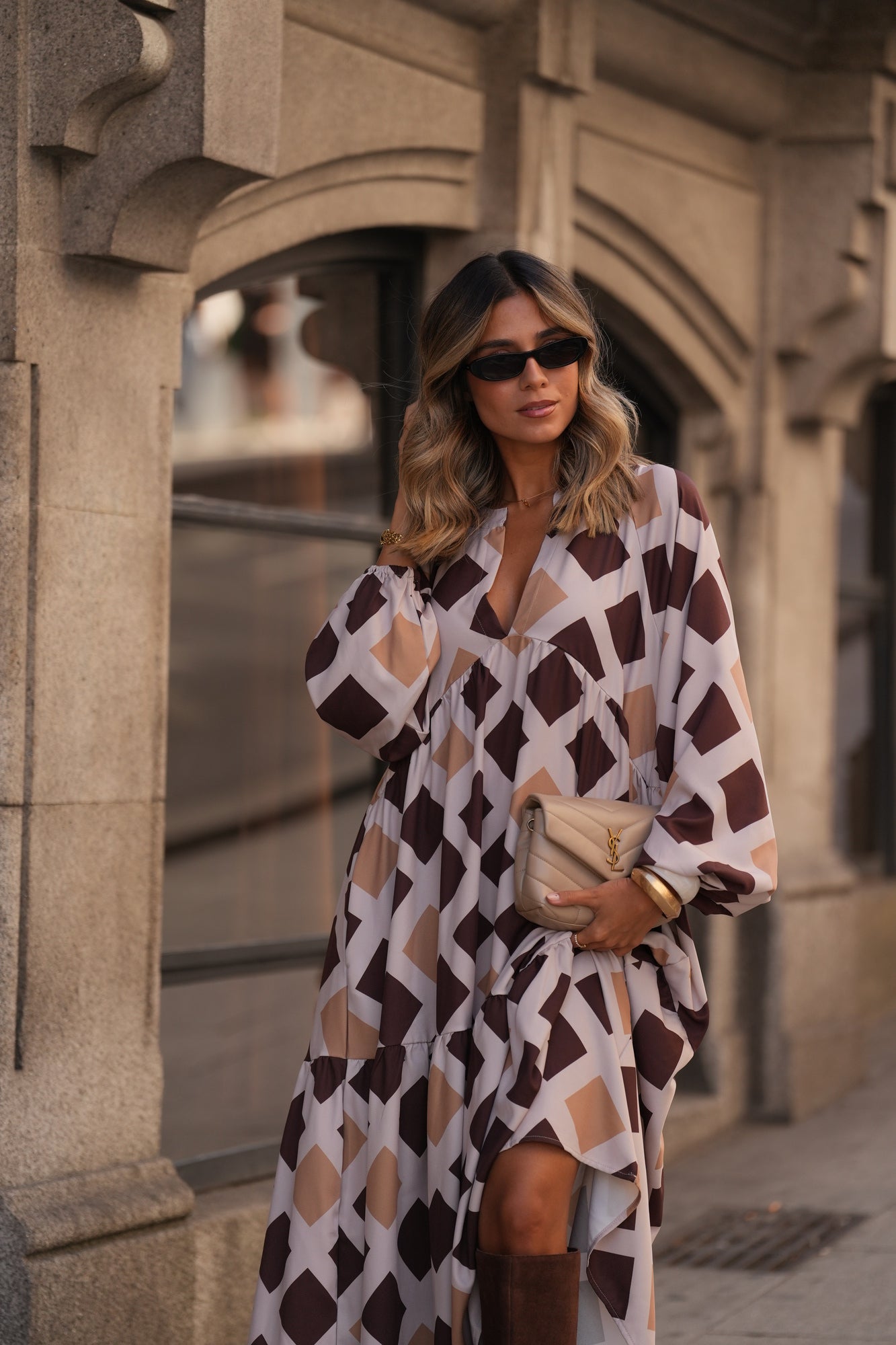 Long printed dress