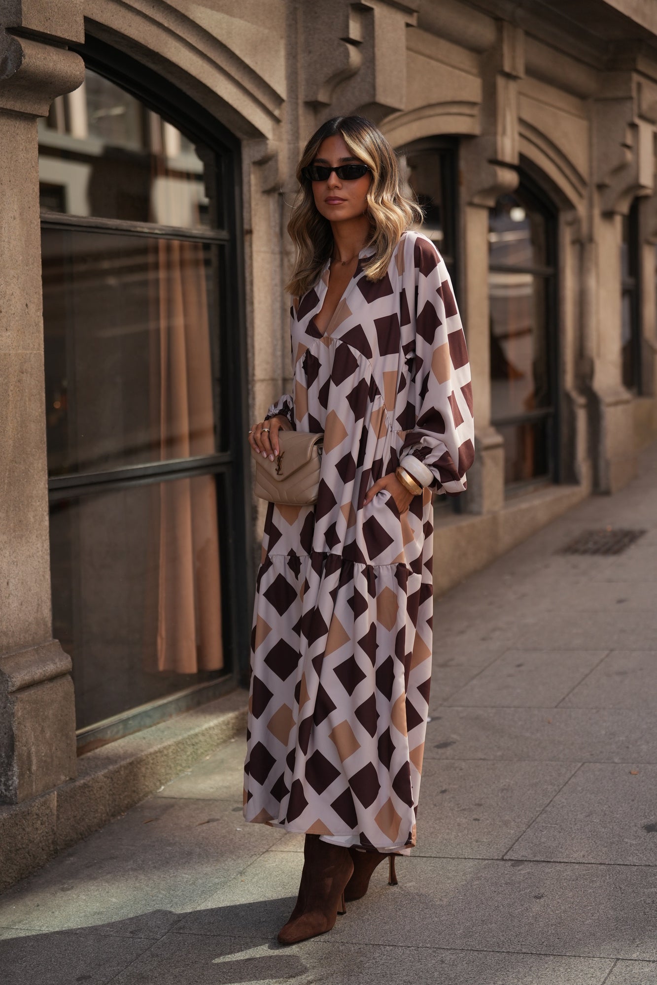 Long printed dress