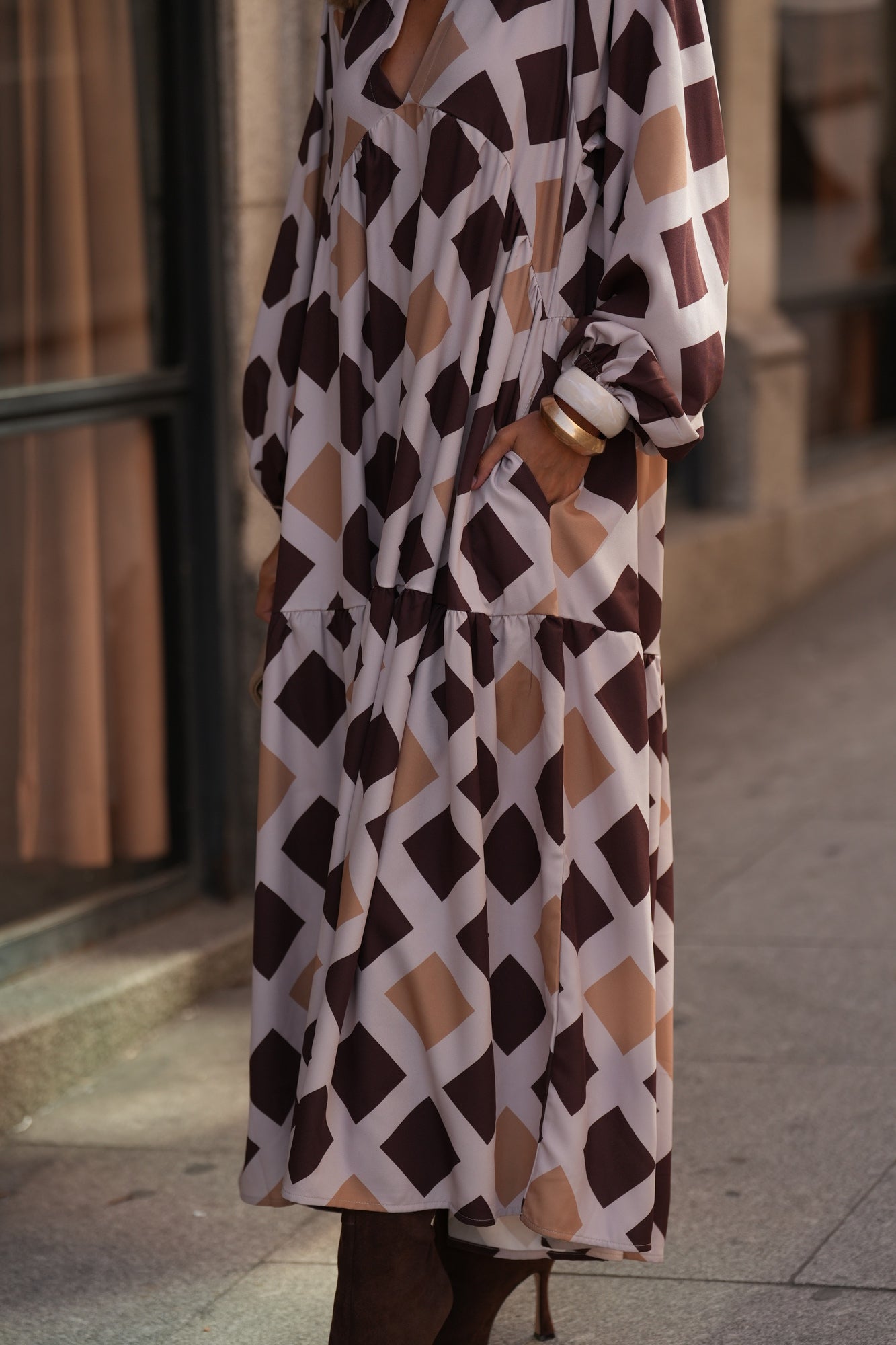 Long printed dress