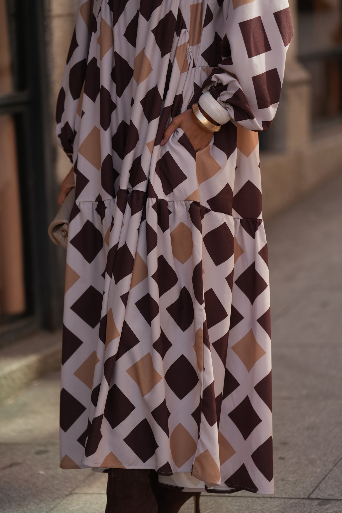 Long printed dress