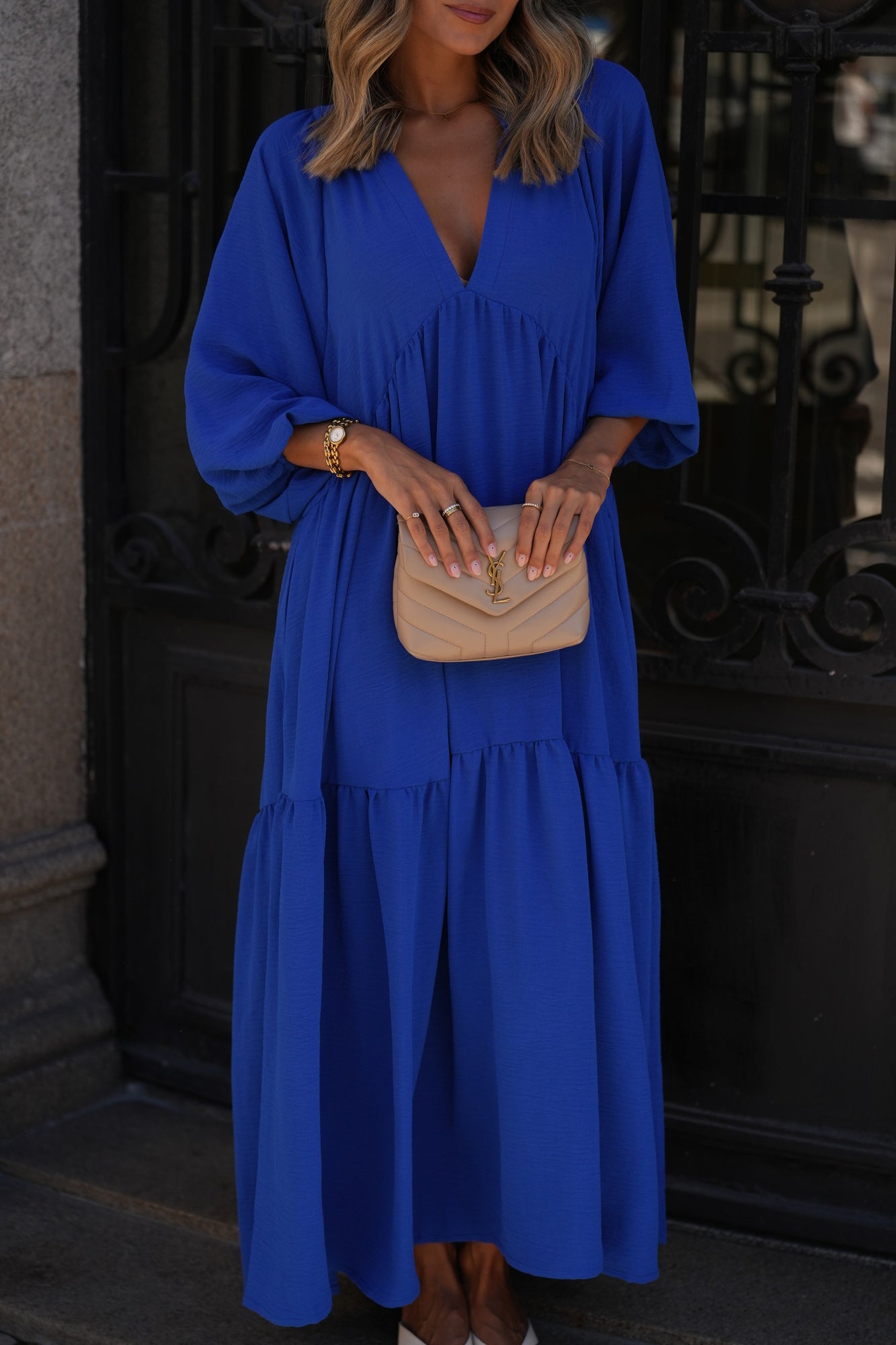Long blue dress