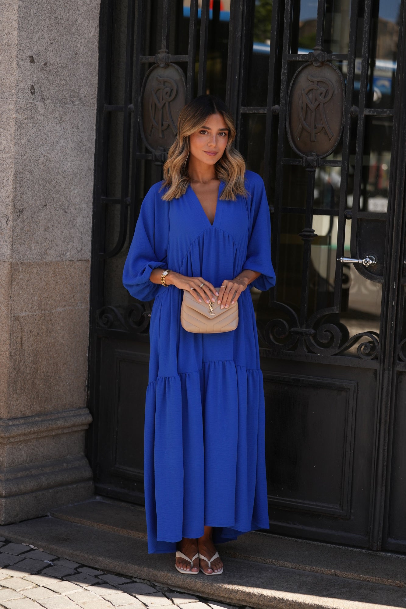 Long blue dress