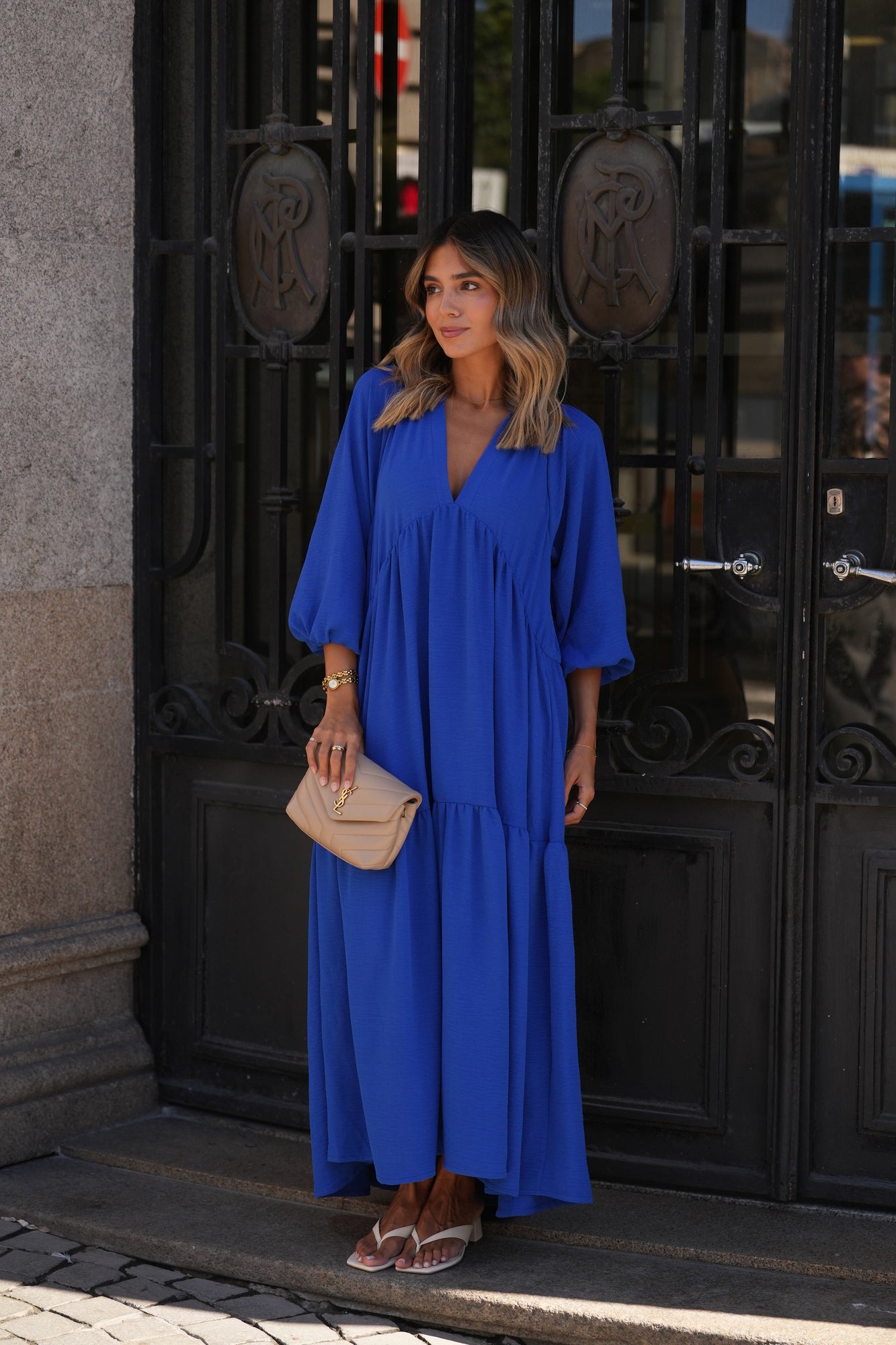 Long blue dress