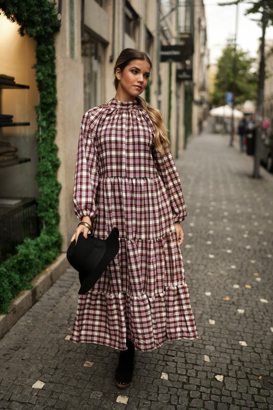 Long plaid dress