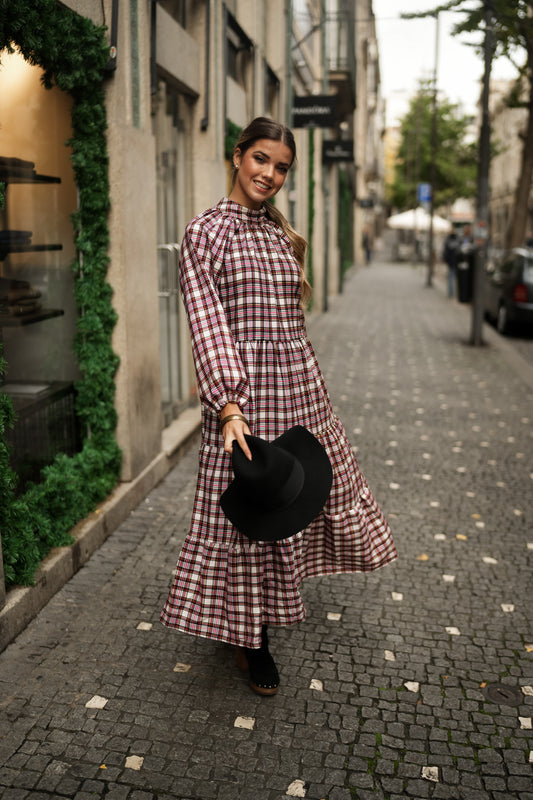 Long plaid dress