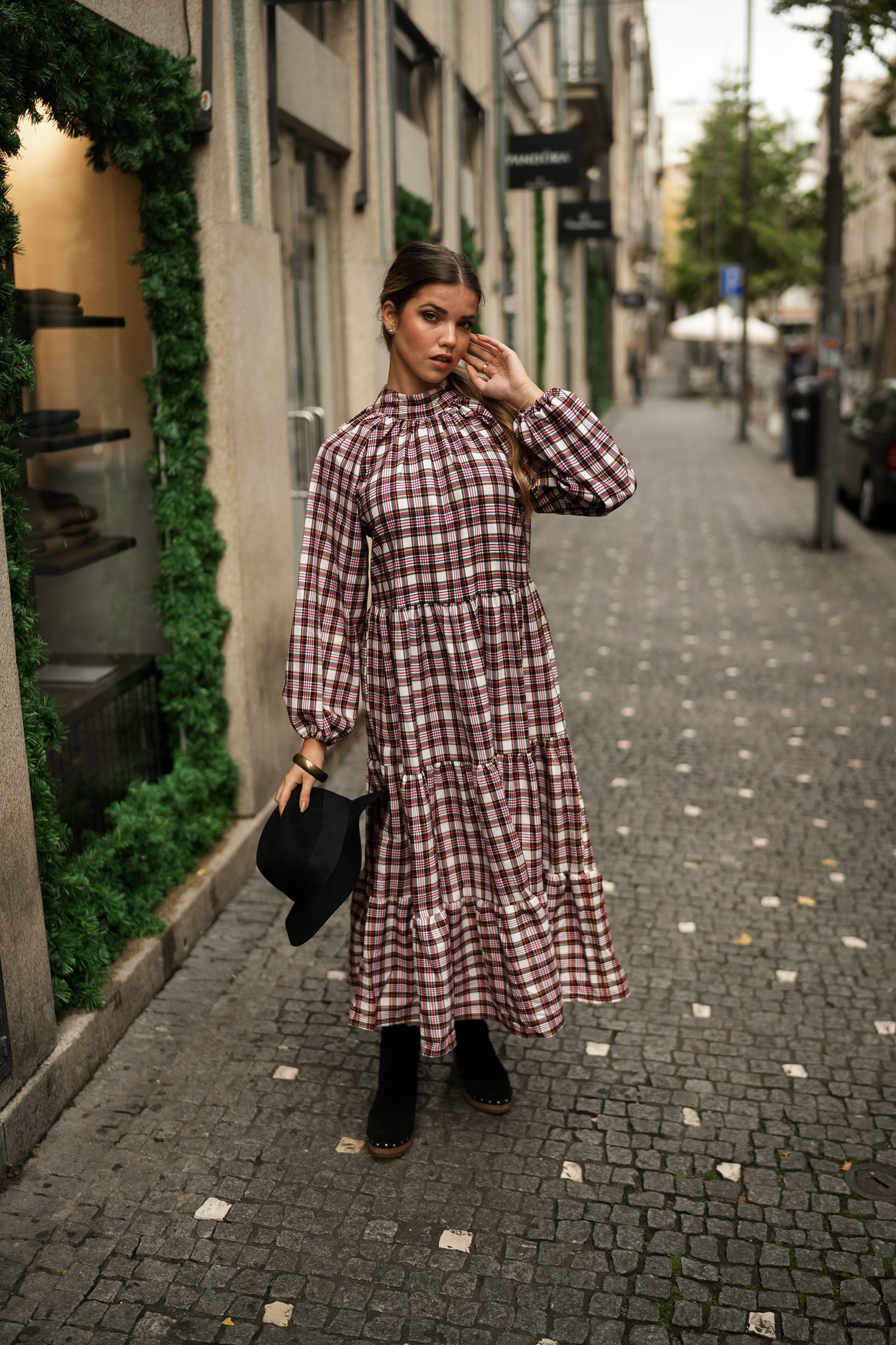 Long plaid dress