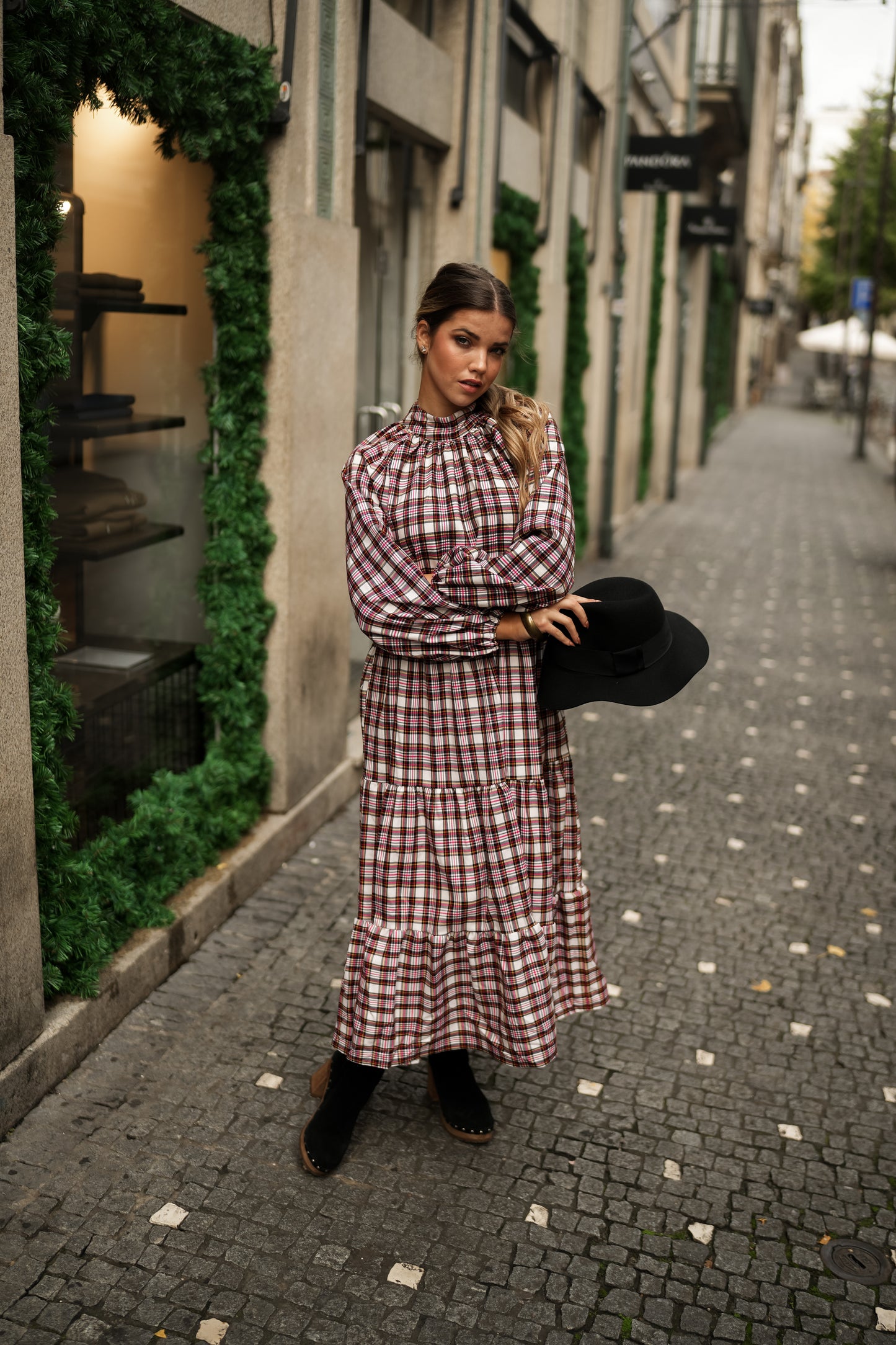 Long plaid dress