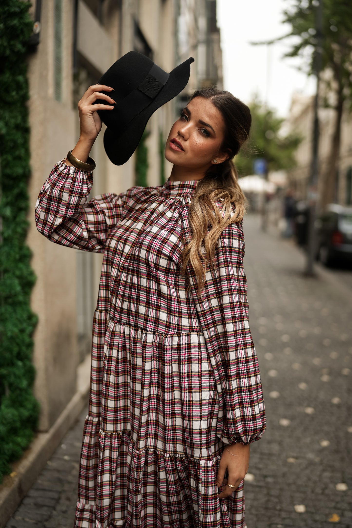 Long plaid dress