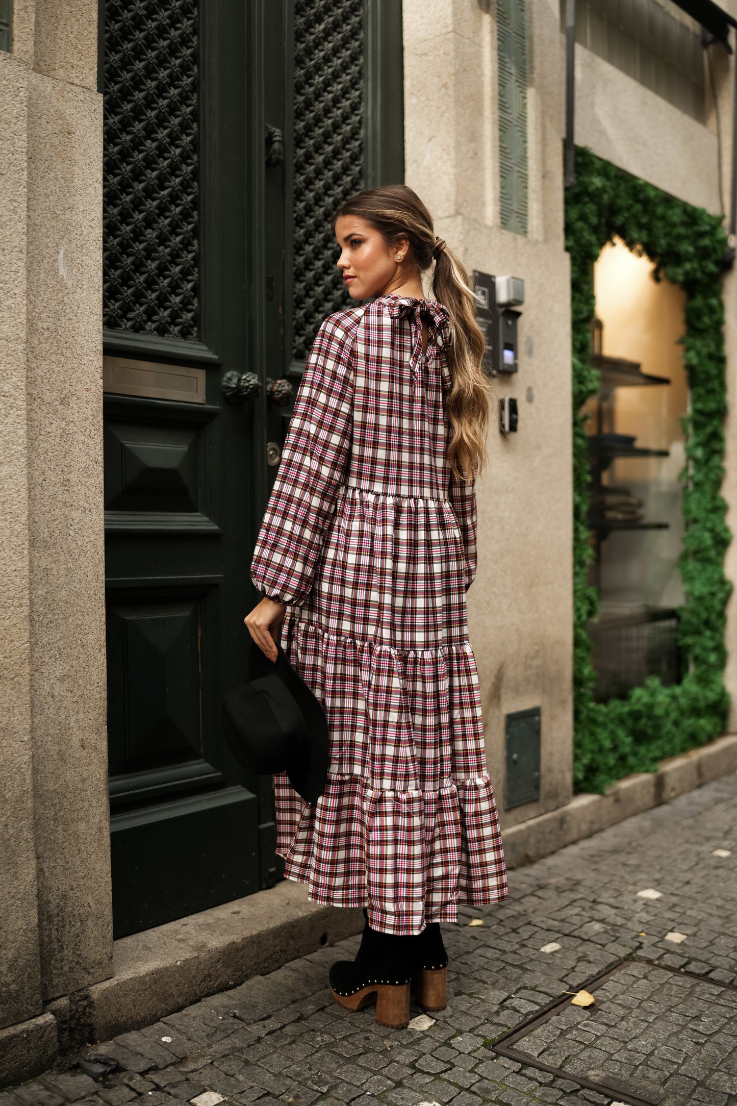 Long plaid dress