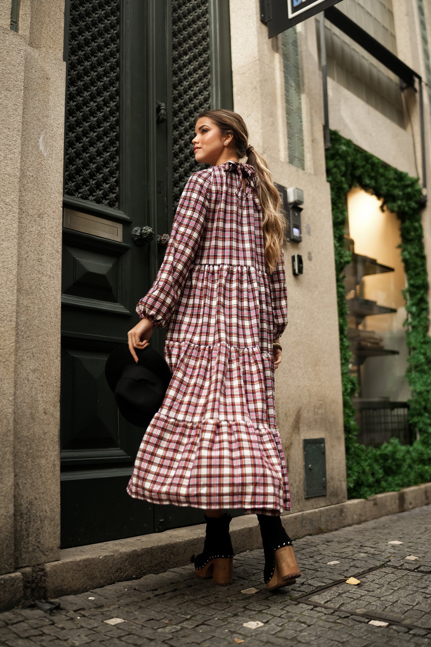 Long plaid dress