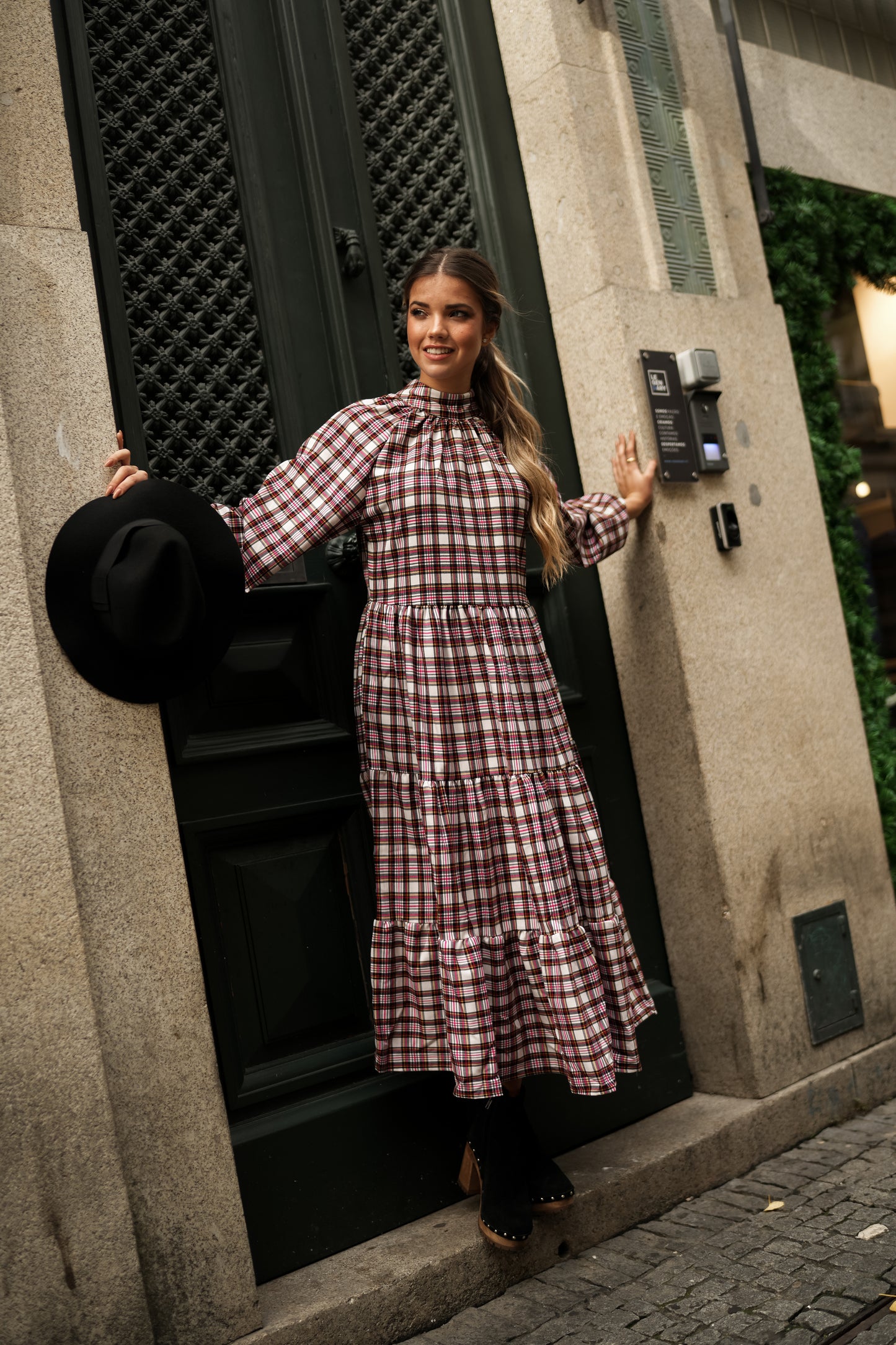 Long plaid dress
